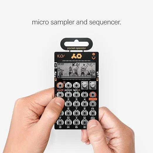 Teenage Engineering Pocket Operator PO-33 K.O.! Micro Sampler and Drum Machine with Built-in Microphone, Sequencer and Effects