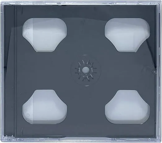 Standard Double CD Jewel Case 10.4mm - Double Capacity - Holds 2 Discs (Black) (Pack of 50)