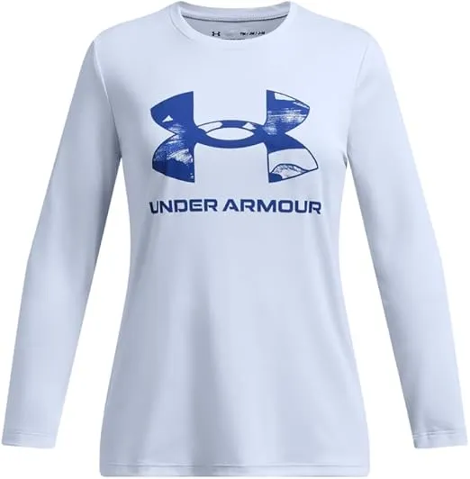 Under Armour Girls' Tech Big Logo Printed Long Sleeve