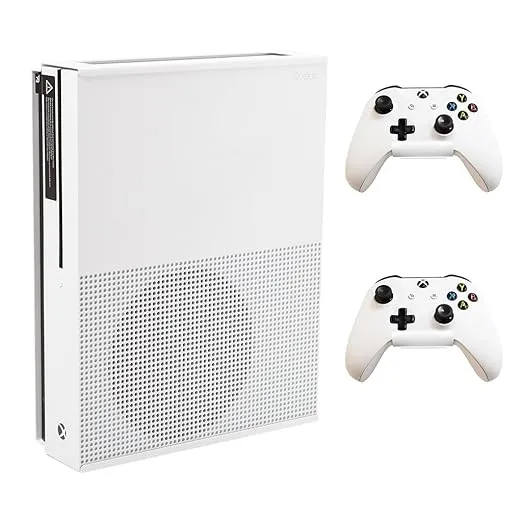 HIDEit Mounts X1S White Bundle, Wall Mounts for Xbox One S and Controllers, Wall Mounts for Xbox One S and Two Controller Mounts to Safely Store Your Xbox One S and Xbox Controllers Near or Behind TV