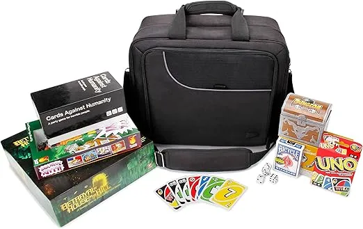 USA Gear Board Game Storage Bag with Customizable Interior, Padded Shoulder Strap - Board Game Carry Bag Compatible with Catan, Cards Against Humanity, Monopoly Board Game, Risk, Lorcana, and more