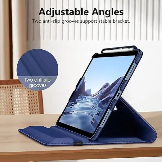 Fintie Rotating Case for iPad 10th Generation 10.9 Inch Tablet (2022 Model) with Pencil Holder - 360 Degree Rotating Protective Stand Cover with Auto Sleep/Wake, Navy