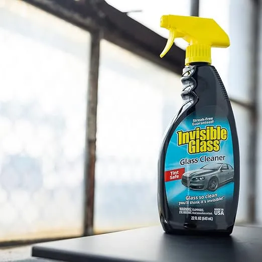 Invisible Glass 92164 22-Ounce Premium Glass Cleaner and Window Spray for Auto and Home Provides a Streak-Free Shine on Windows, Windshields, and Mirrors is Residue and Ammonia Free and Tint Safe