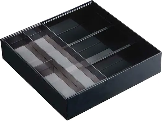 Yamazaki Home Tower Cutlery Drawer Organizer - Kitchen Silverware Utensil Storage Tray - Expandable Ii - Abs Plastic