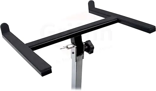 Griffin Studio Mixer Stand DJ Cart Rolling Standing Rack On Casters with Adjustable Height | Portable Turntable Holder | Mobile Mount For Digital Drum Machine, Mixing Audio Gear & Music Equipment