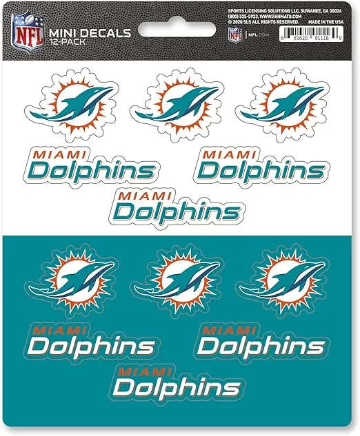 FANMATS NFL unisex-adult Decal Set Mini 12 Pack