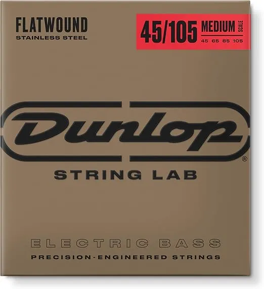 Jim Dunlop Flatwound Scale 45/105 Medium 4/Set Bass Guitar Strings (DBFS45105M)