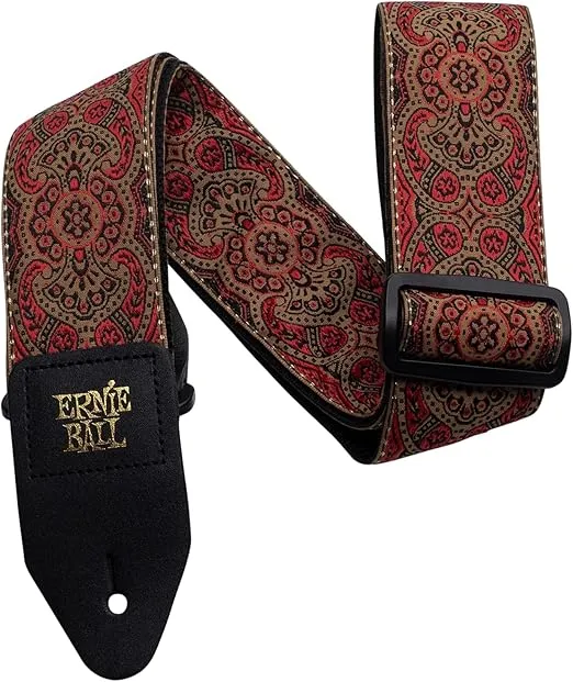 Ernie Ball Jacquard Guitar Strap, Crimson Paisley (P04162)