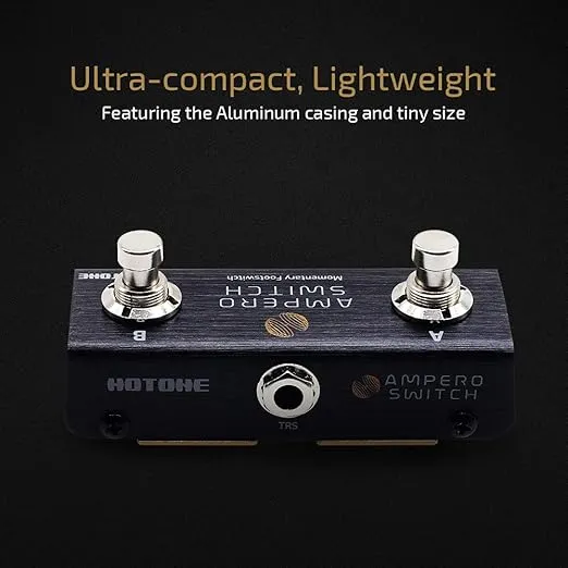 Hotone Dual Footswitch Pedal Momentary 2-Way Pedal Foot Switch Controller Ampero Switch 6.35 mm