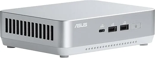 ASUS NUC 14 Pro+ Full System Mini PC with Intel 14th Gen Core Ultra 9 185H, 32GB DDR5 RAM, 1TB PCIe G4x4 NVMe SSD, Thunderbolt 4, Win 11 Home, Silver Aluminum Chassis, VESA Mount Included