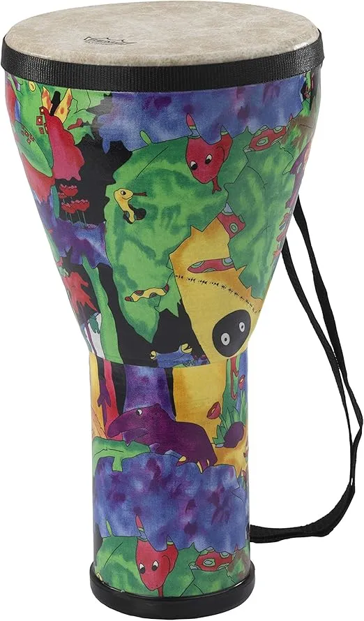 Remo KD-0608-01 Kids Percusson 8" Djembe Drum, Rain Forest