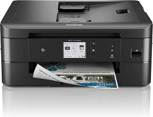 Brother MFC-J1170DW Wireless Color Inkjet All-in-One Printer with Mobile Device Printing, NFC, Cloud Printing & Scanning, Refresh Subscription and Amazon Dash Replenishment Ready (Renewed Premium)