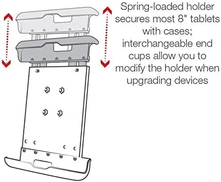 RAM Mounts RAM-HOL-TAB29U Tab-Tite Spring Loaded Holder for 8" Tablets with Cases