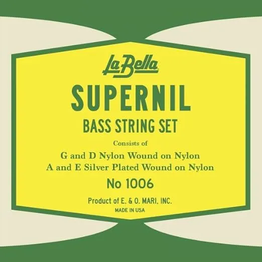 La Bella 1006 Supernil Nylon Wound Bass String Set Orchestral String