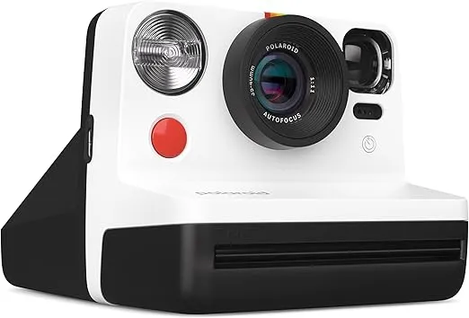 Polaroid Now 2nd Generation I-Type Instant Film Camera - Black & White (9072)