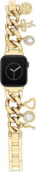 Anne Klein Fashion Chain Bracelet for Apple Watch, Secure, Adjustable, Apple Watch Replacement Band, Fits Most Wrists