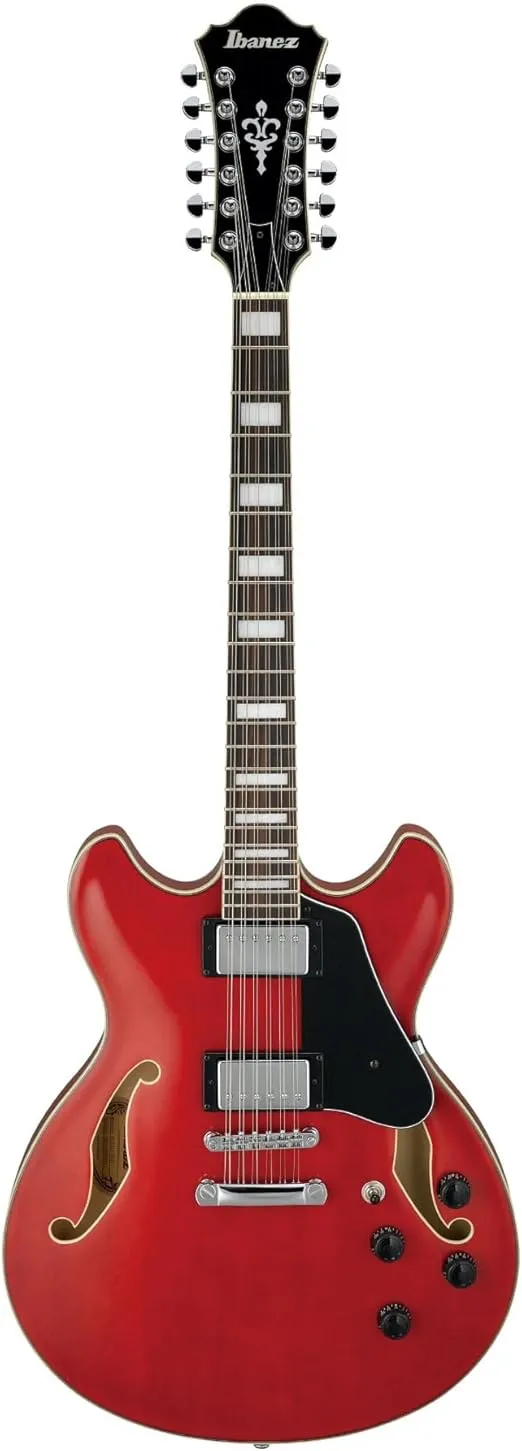 Ibanez Artcore AS7312 Semi-Hollow 12-String - Transparent Cherry Red