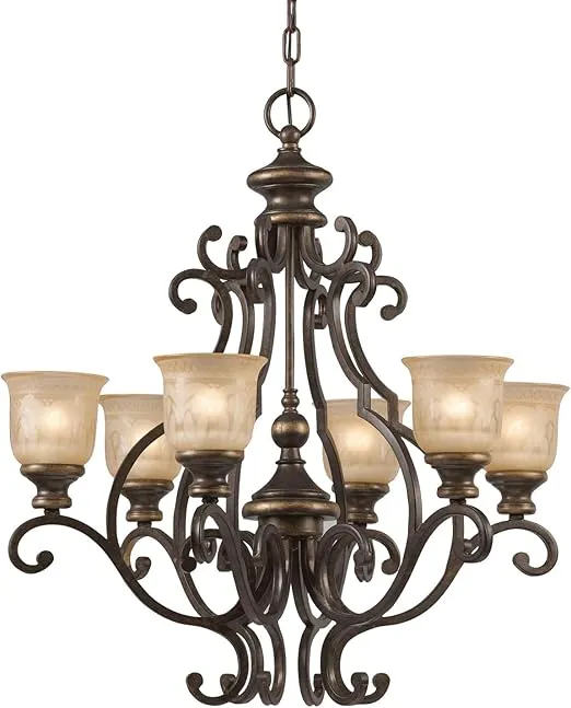 Crystorama Norwalk 6 Light Bronze Umber Chandelier