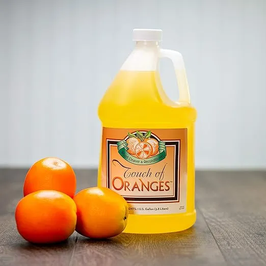 Touch Of Oranges Wood Cleaner & Polish Spray Real Orange Oil Luster Finish, Clean Kitchen Cabinets, Hardwood Floor and All Wood, Restorer, Conditioner - (1 Gallon)