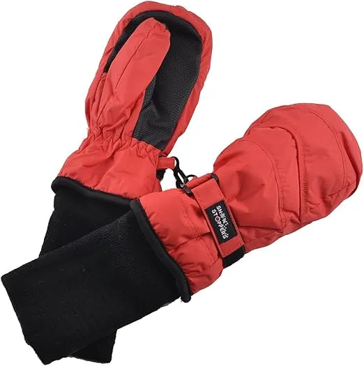 SnowStoppers Kids Waterproof Long Cuff Winter Mittens