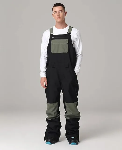 SEARIPE Women and Mens Snow Bibs Adjustable Overalls Pants Wear-resistant Bib Hiking Climbing Insulated Ski Pants
