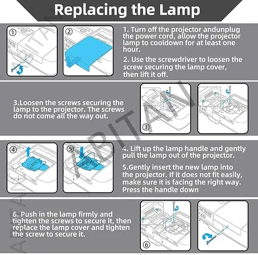 ABITAN for ELPLP89/V13h010l89 Epson Replacement Projector Lamp Bulb powerlite Home Cinema 4000 5040ub 5050ube 5040ube 5050ub 4010 pro Cinema 6040ub 4040 4050 6050ub H713C H710C H711C Economical.