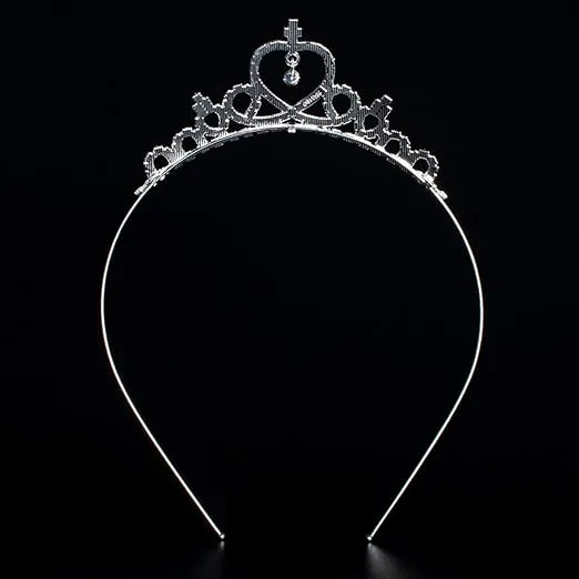 Girls Princess Crystal Tiara Crown For Birthday Party(Style1)