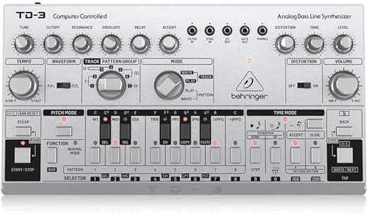 Behringer TD-3-SR Analog Bass Line Synthesizer - Silver