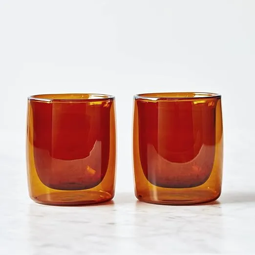 ZWILLING Sorrento 2-pc Double-Wall Tumbler Glass Set - Amber