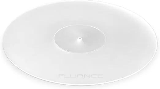 Fluance Acrylic Platter Mat for Turntables - Reduces Vibrations for Improved Sound Clarity for Vinyl Record Playback, Antistatic, Precision Machined, Compatible with 12" Record Players (PM50)