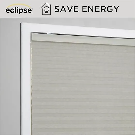 Eclipse Light Filtering Cellular Window Shade - Cordless Honeycomb Shades, Stylish Window Covering, Easy Lift System, Blinds for Windows, Pet & Children-Safe, 22.5 W x 48 L, White