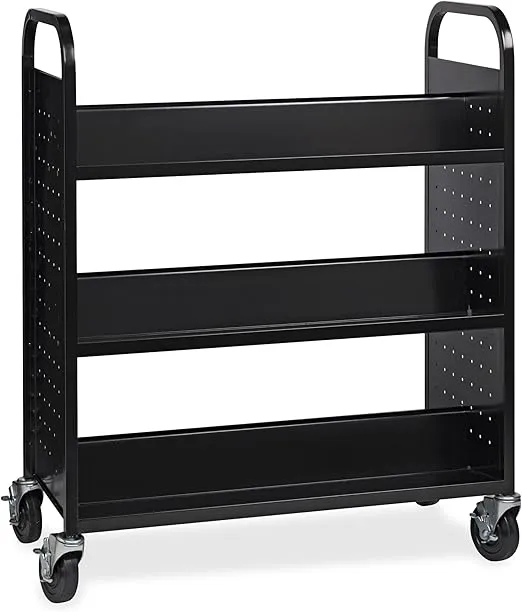 Lorell Double-Sided Book Cart