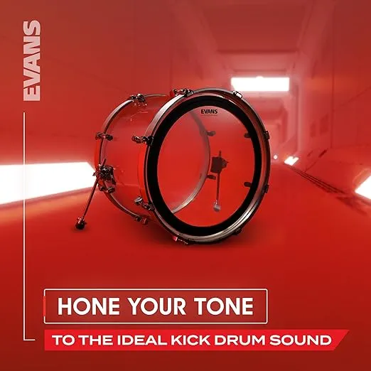 Evans EMAD2 System Bass Drum Pack - Contains 1 Bass Drum Head, 1 Reso Drum Head, 2 Interchangeable Damping Rings, & Foam Damping Rings - Customize Bass Drum Sound - 2-Ply Construction - 22"