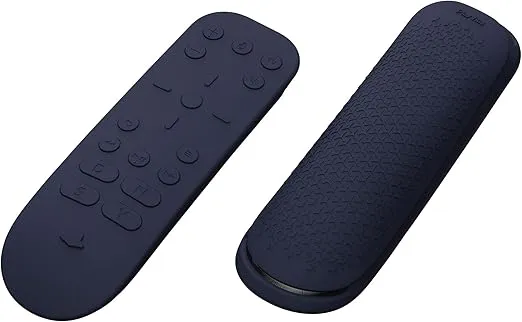 PlayVital Silicone Protective Remote Case for ps5 Media Remote Cover, Ergonomic Design Full Body Protector Skin for ps5 Remote Control - Midnight Blue