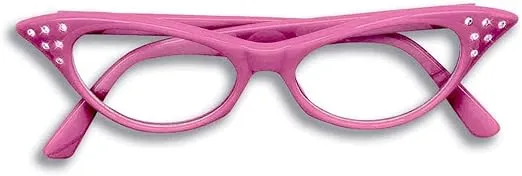 Forum Novelties 50's Rhinestone Glasses (Pink)