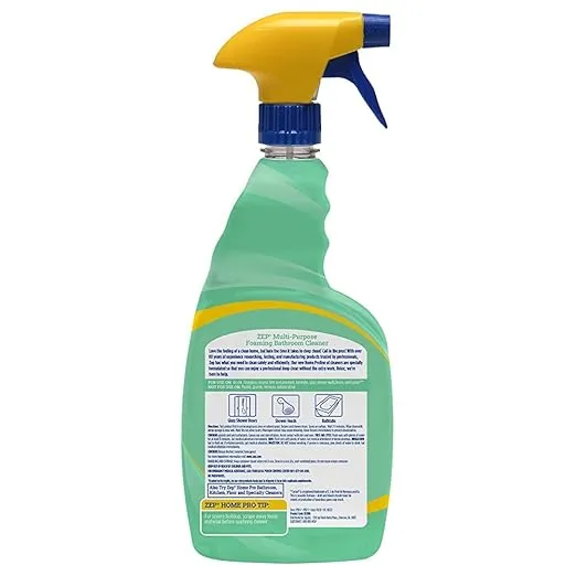 Zep Home Pro Multi-Purpose Foaming Bathroom Cleaner - 32 Fl. Oz. - R53106 - Pro Trusted Cleaning Power: Now in Refreshing Scents and Family Friendly Formulas (1)