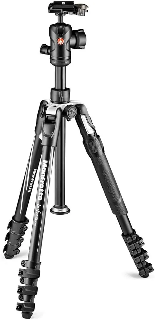 Manfrotto MKBFRLA4B-BHM Befree Advanced 2N1 Travel Tripod with Monopod, Lever Lock, Tripod Bag, Plate and Ball Head Included for Canon, Nikon, Sony, DSLR, CSC, Mirrorless, Up to 9kg, Aluminium