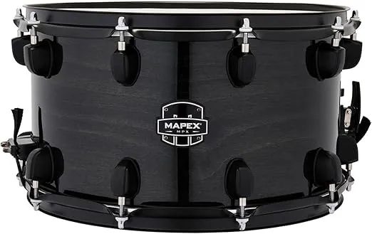 Mapex MPX Maple/Poplar Snare Drum - 8 x 14-inch - Black with Black Hardware