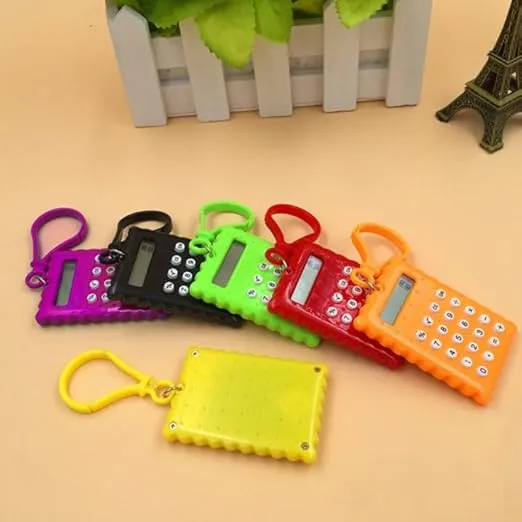 Office Electronics and Accessories Pocket Student Mini Electronic Calculator Biscuit Shape School Office Supplies Compact and Lightweight, Portable and Convenient