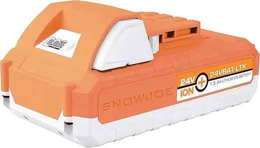 Snow Joe Certified Authentic 24VBAT-LTX EcoSharp Pro Lithium-Ion Battery, 24 Volt, 1.5-Ah