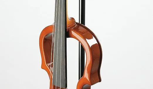 K&M Konig & Meyer 15580.000.55 Violin/Mandolin/Ukulele Holder | Tube Screw-On Mount | Rubber Support Arms | Sturdy Steel Clamp | Integrated Bow Holder | Pro Grade for Musicians | German Made | Black