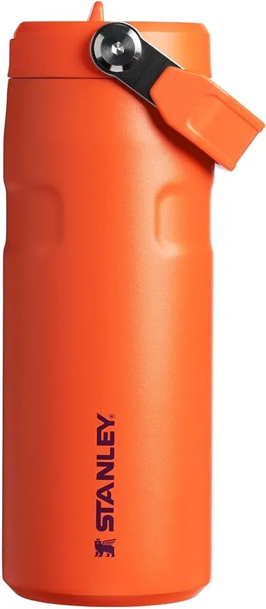 Stanley IceFlow Flip Straw 2.0 Water Bottle 16 OZ | Built-In Straw with Larger Opening | Lightweight & Leak-Resistant | Insulated Stainless Steel | BPA-Free | Tigerlily Plum