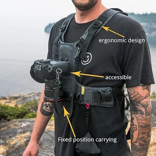 Cotton Carrier CCS G3 Camera Harness System for One Camera - Grey