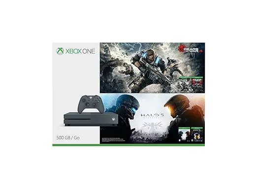 Microsoft Xbox One S 500GB Console - Gears of War & Halo Special Edition Bundle(Discontinued)