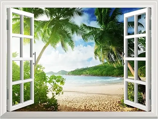 wall26 Removable Wall Sticker/Wall Mural (36"x48", Tropical Beach)