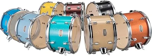 Yamaha Rydeen 5-Piece Drum Set With 20" Bass Drum, Floor Tom, 2 Toms With Ball Clamp And Wood Snare Drum, Orange Glitter