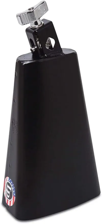 Latin Percussion LP007-N 8-Inch Rock Cowbell with Self-Aligning Mount,Black,1/2-Inch