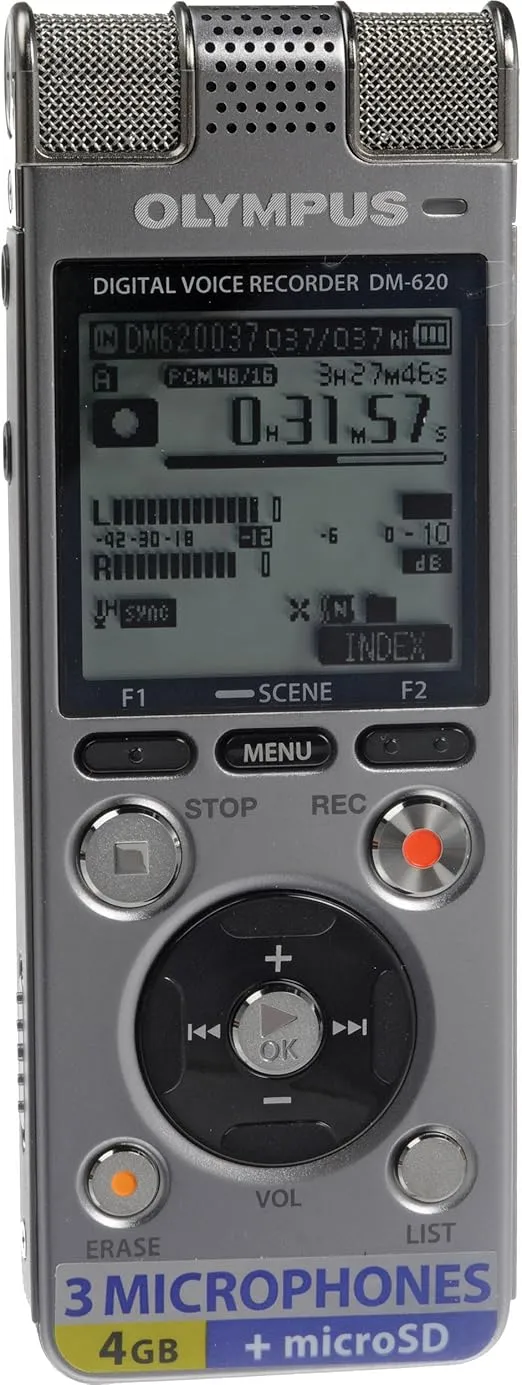 OM Digital Solutions 142665 DM-620 SLV Voice Recorder