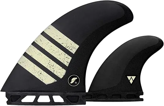 Future Fins FT1-V2 Alpha Twin Fin Set, Carbon/Tan