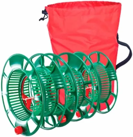 715213-1 Christmas Light Storage Reels & Bag, Green Plastic, 3-Ct. - Quantity 1